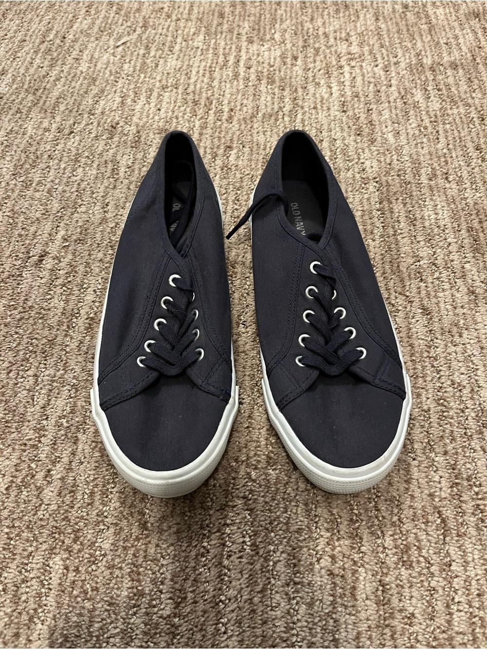 Old Navy Navy Canvas Sneakers with White Soles
